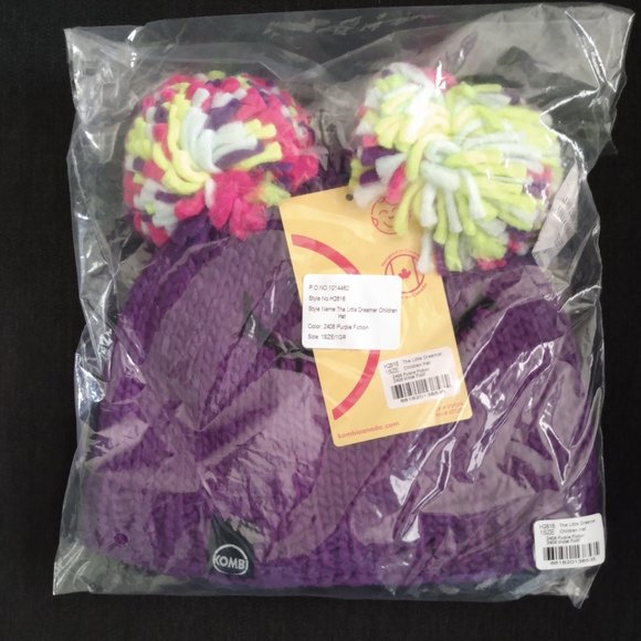 Kombi Kids Winter Hat Little Dreamer Children's One Size Purple Insulated Knit - Picture 2 of 4